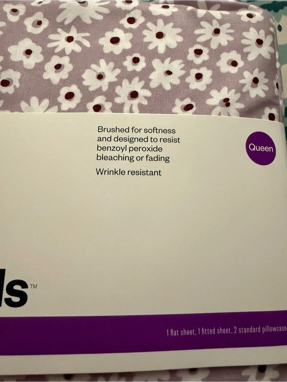 Room Essentials Lavender Floral Microfiber Sheet Set